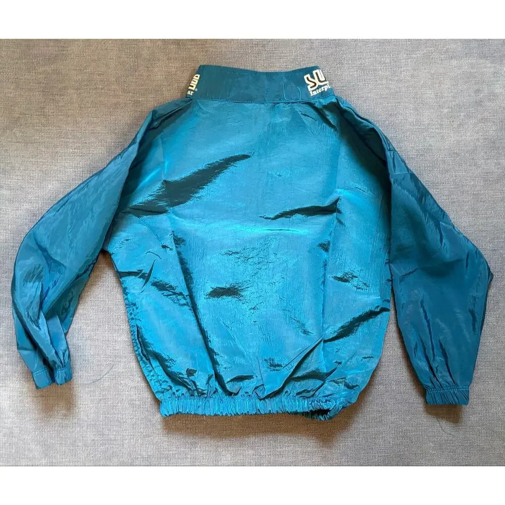 Vintage Surf Style Kids Windbreaker Interplanetary Body Gear Teal Made in USA